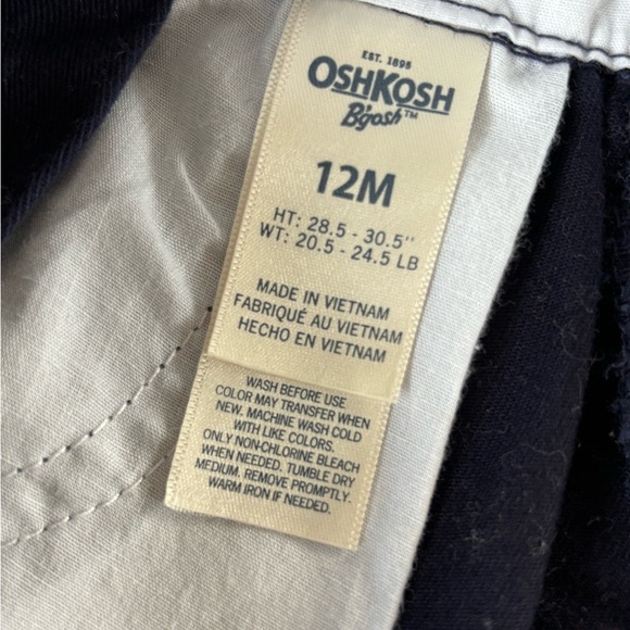 Osh Kosh Baby Navy Twill Jumper Dress with Whale Print and Henley style Onesie - Picture 6 of 9